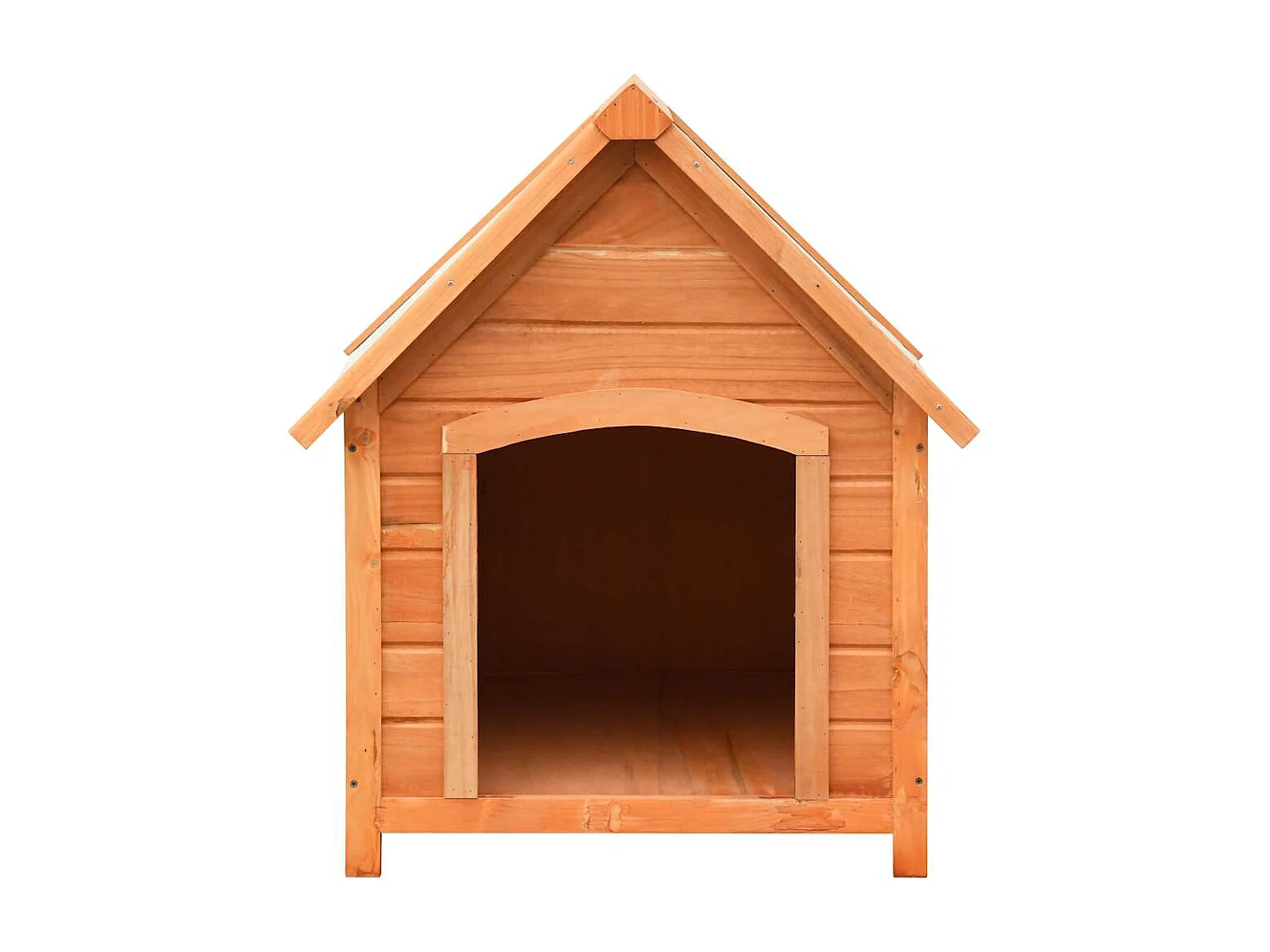 Caseta para perros madera maciza pino y abeto 72x85x82 cm