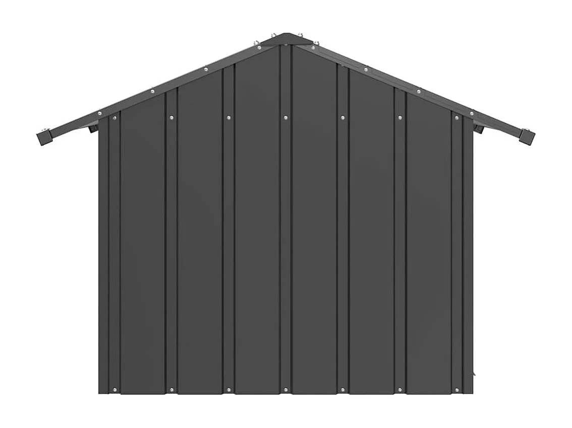 Niche pour chien avec toit noir 85x107x81 cm acier galvanisé