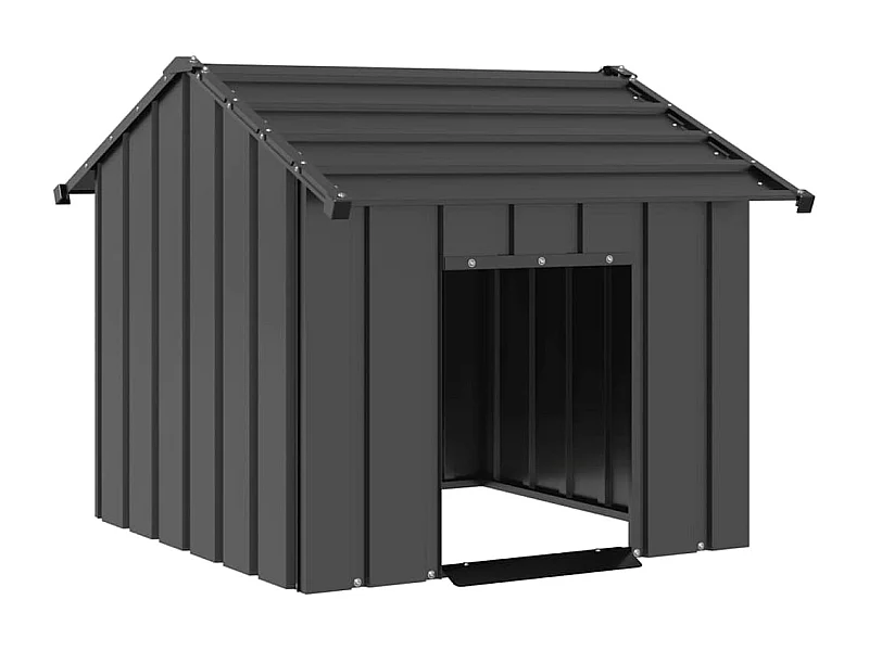 Caseta para perros con techo acero galvanizado 85x107x81 cm