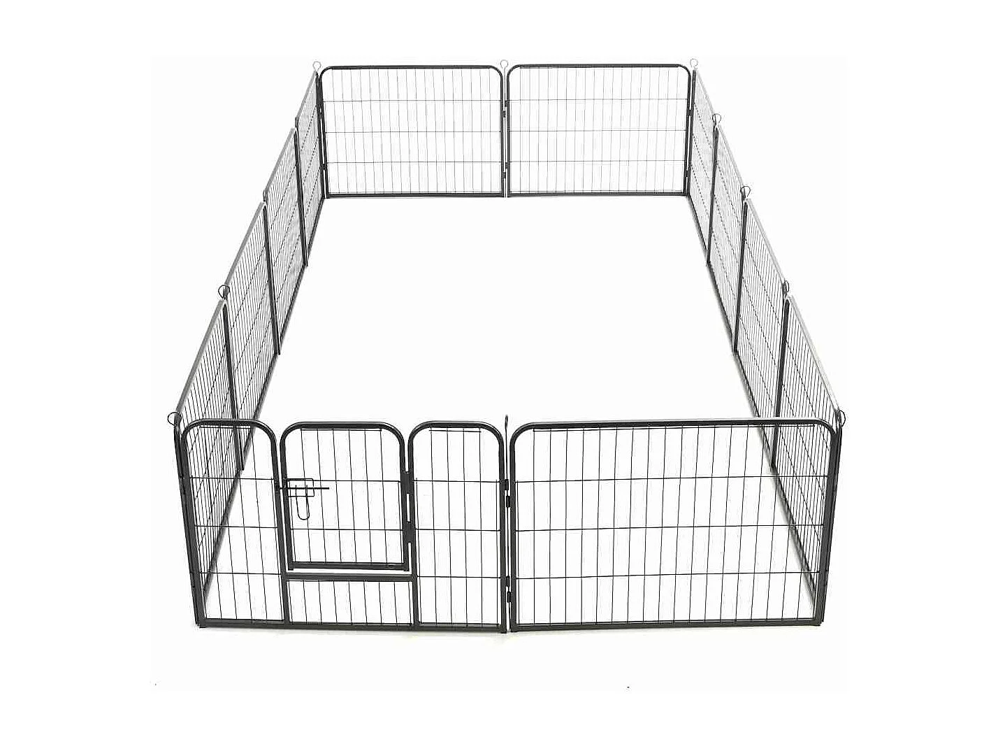 Parc pour chiens 12 panneaux Acier 80 x 60 cm Noir