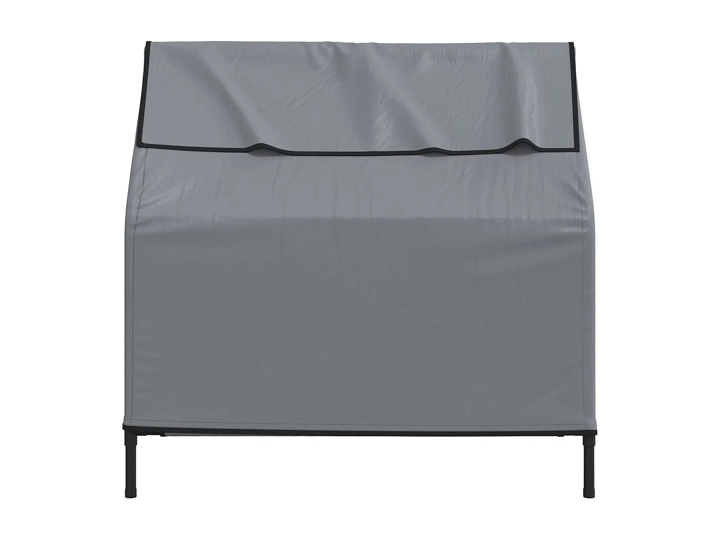 Niche pour chien gris clair tissu oxford et acier