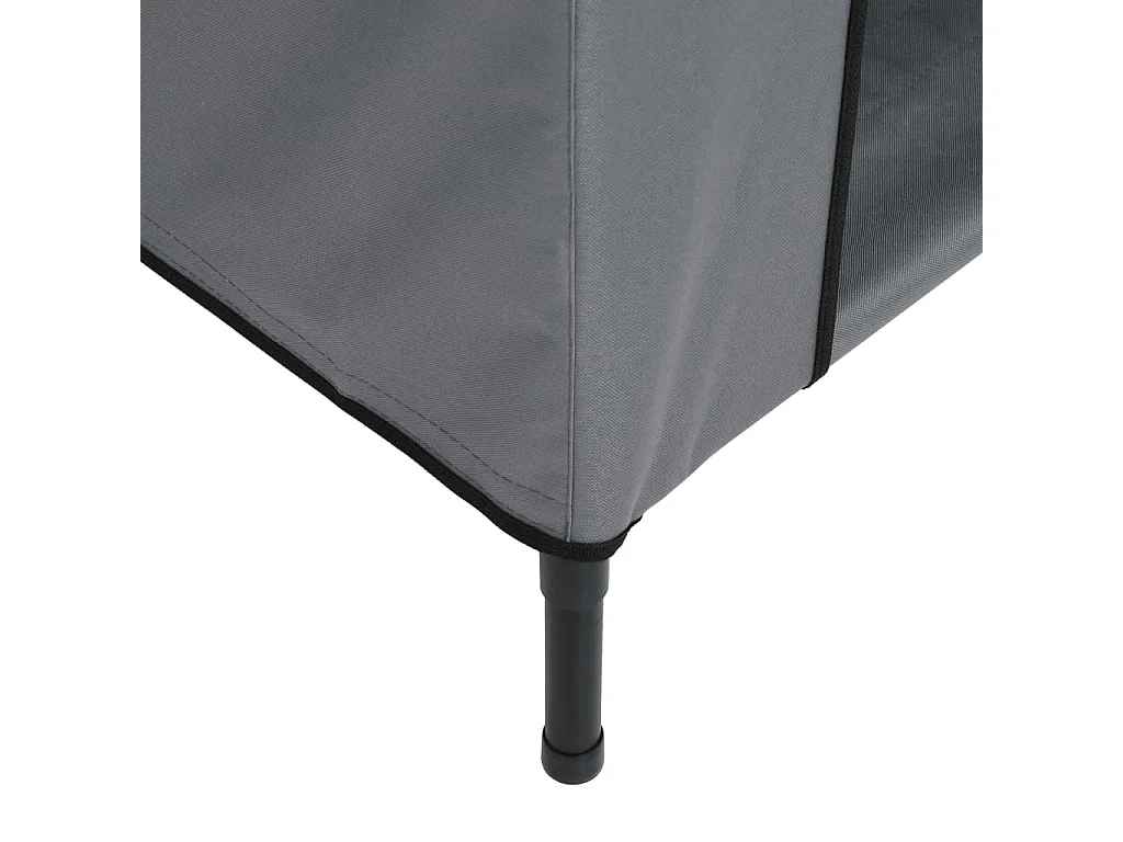 Niche pour chien gris clair tissu oxford et acier