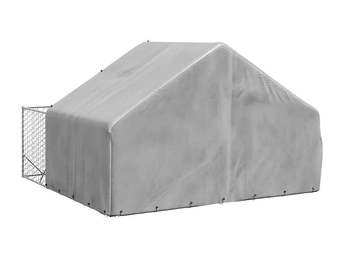 Niche d'extérieur pour chien enclos 3x3x1,9 m acier galvanisé