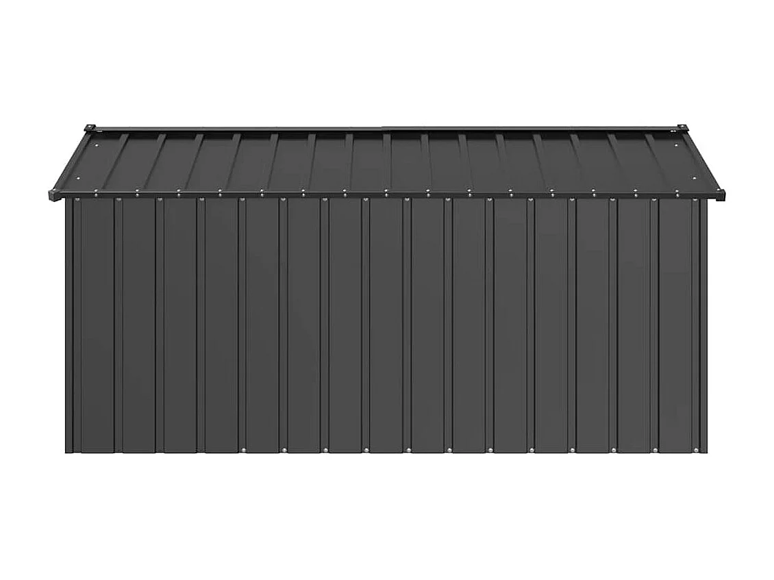 Caseta para perros con techo acero galvanizado 114x202x101 cm