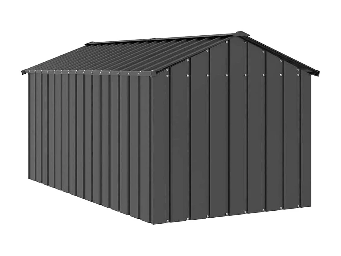 Caseta para perros con techo acero galvanizado 114x202x101 cm