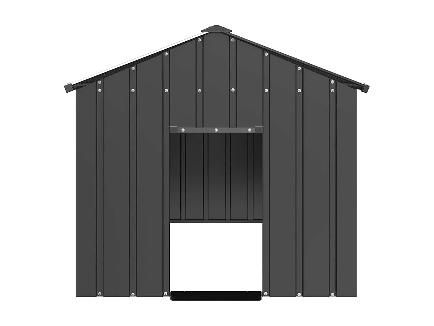 Niche pour chien avec toit noir 114x202x101 cm acier galvanisé