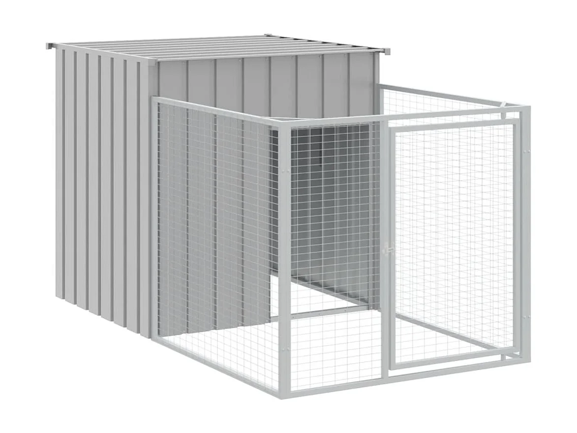 Niche pour chien avec cour gris clair 110x813x110 cm