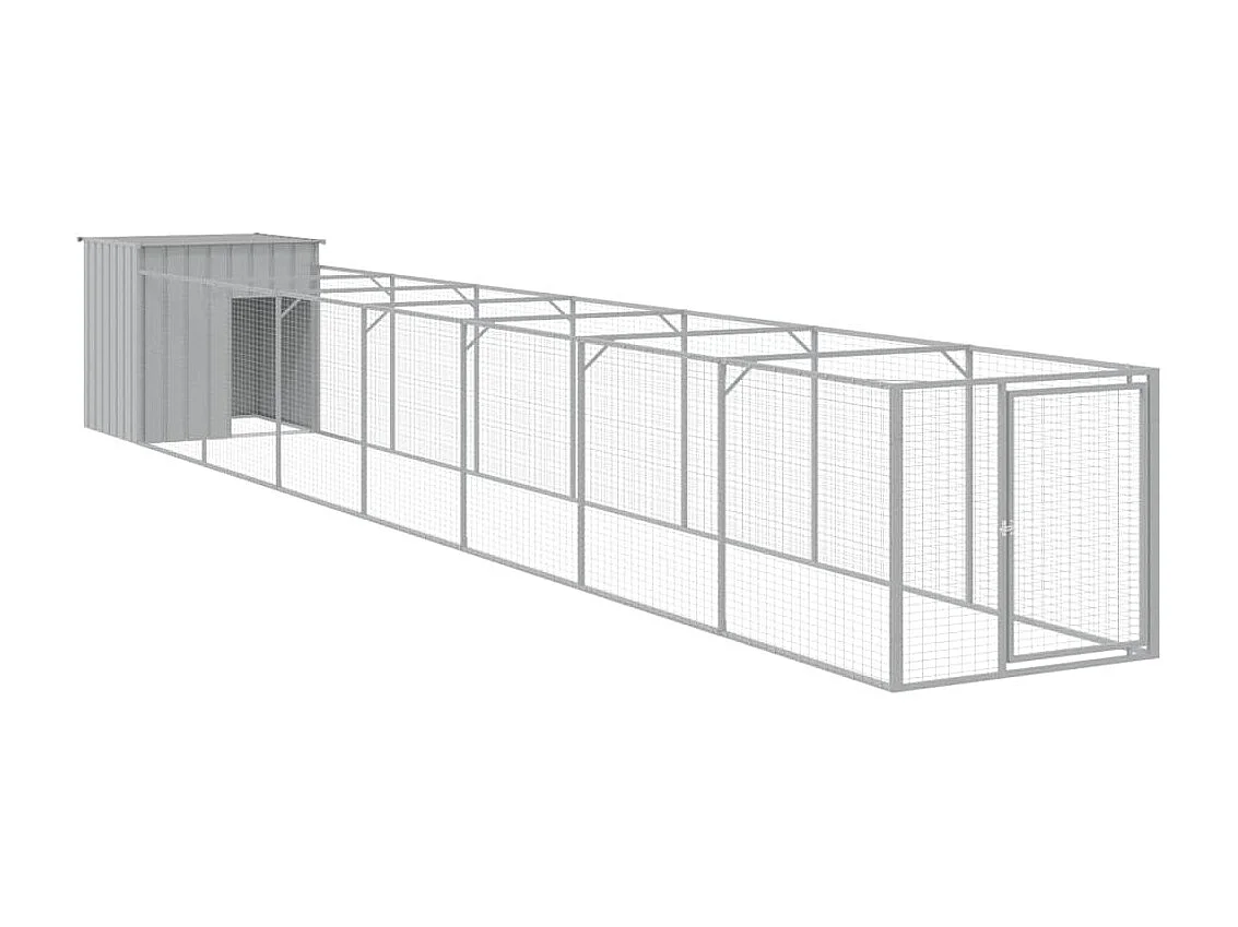 Niche pour chien avec cour gris clair 110x813x110 cm