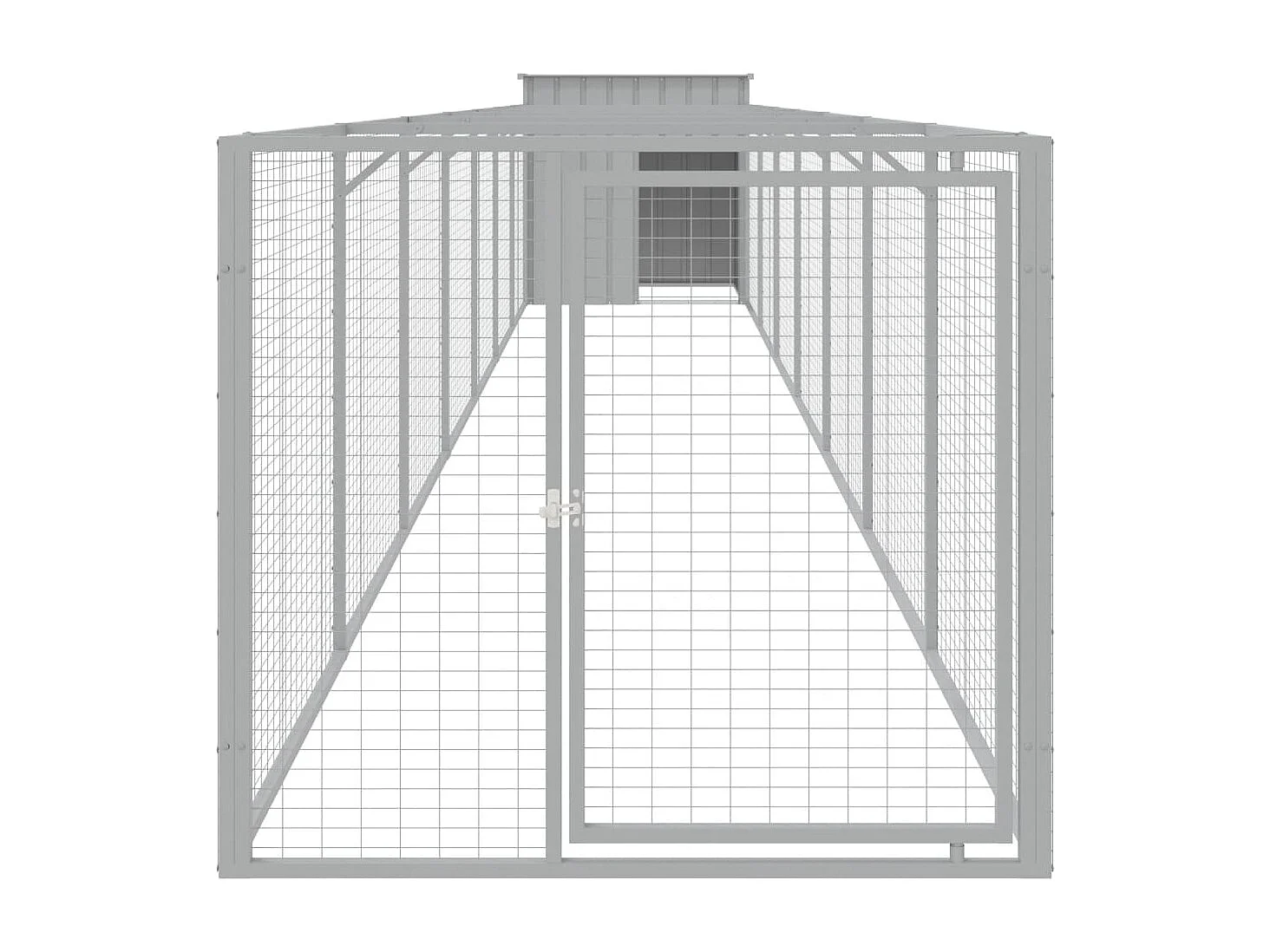 Niche pour chien avec cour gris clair 110x813x110 cm