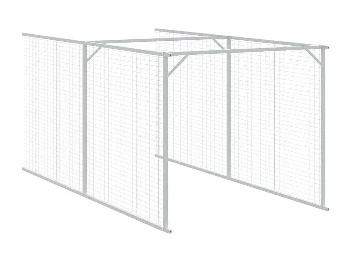 Niche pour chien avec toit anthracite acier galvanisé