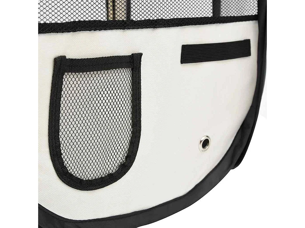 Parc pliable pour chien avec sac de transport Noir 125x125x61cm