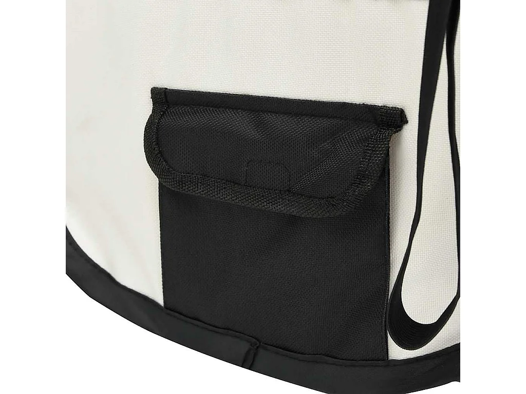 Parc pliable pour chien avec sac de transport Noir 145x145x61cm