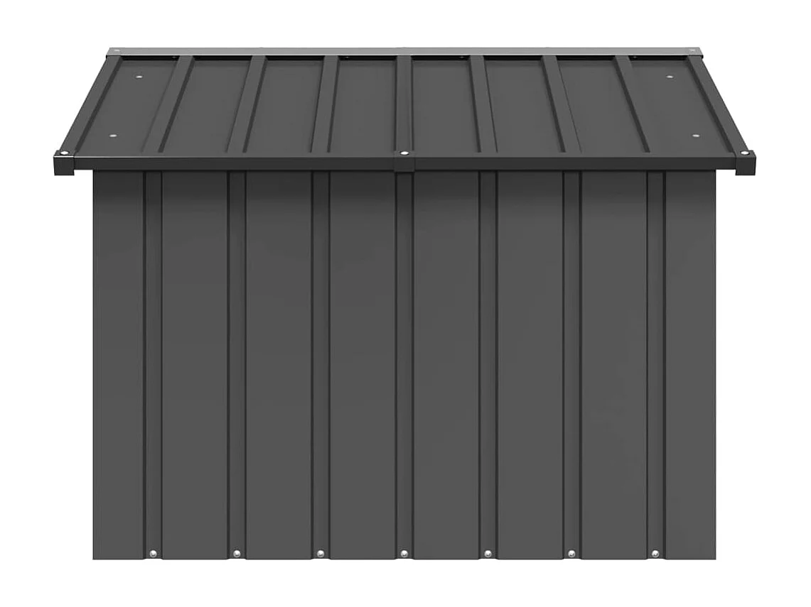 Niche pour chien Anthracite 116,5x103x81,5 cm Acier galvanisé