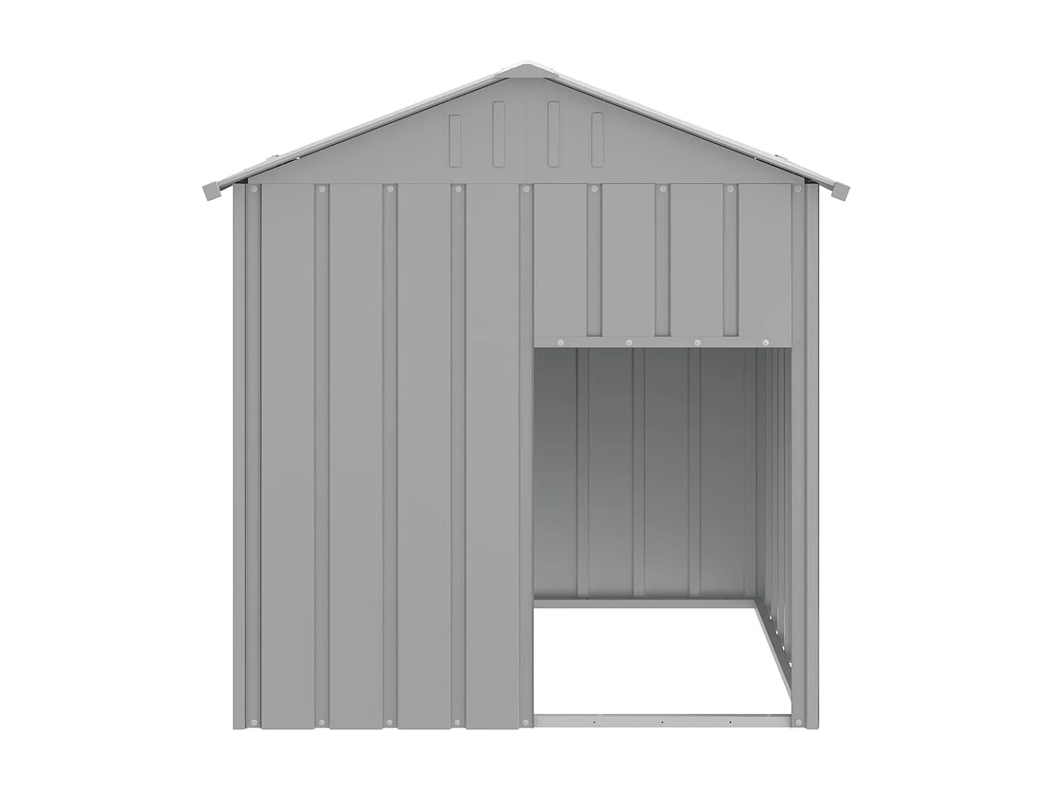 Niche pour chien avec toit gris clair acier galvanisé