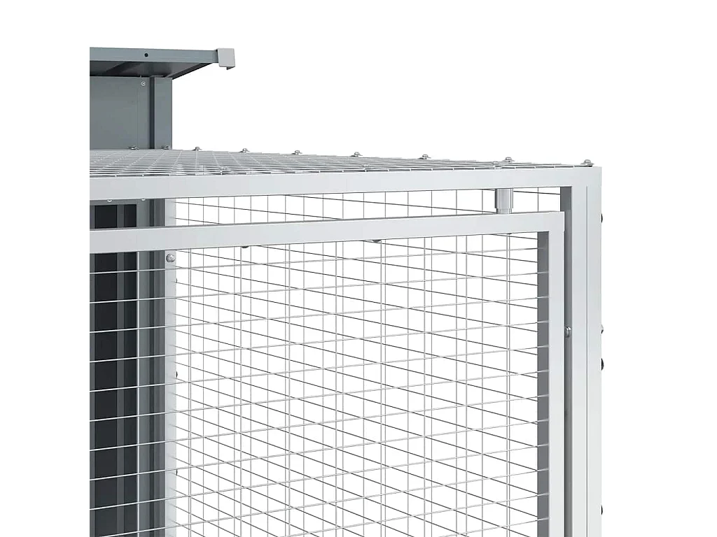 Niche pour chien avec enclos Anthracite 153 x 194 x 110 cm Acier galvanisé