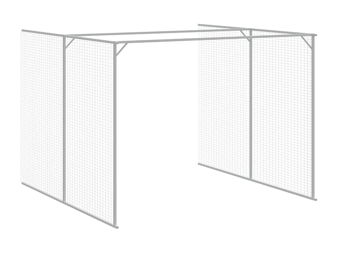 Niche pour chien avec cour anthracite 214x1069x181 cm