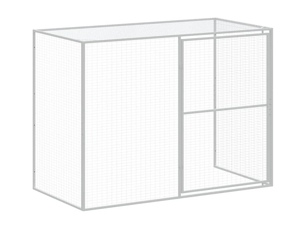 Niche pour chien avec cour anthracite 214x1273x181 cm