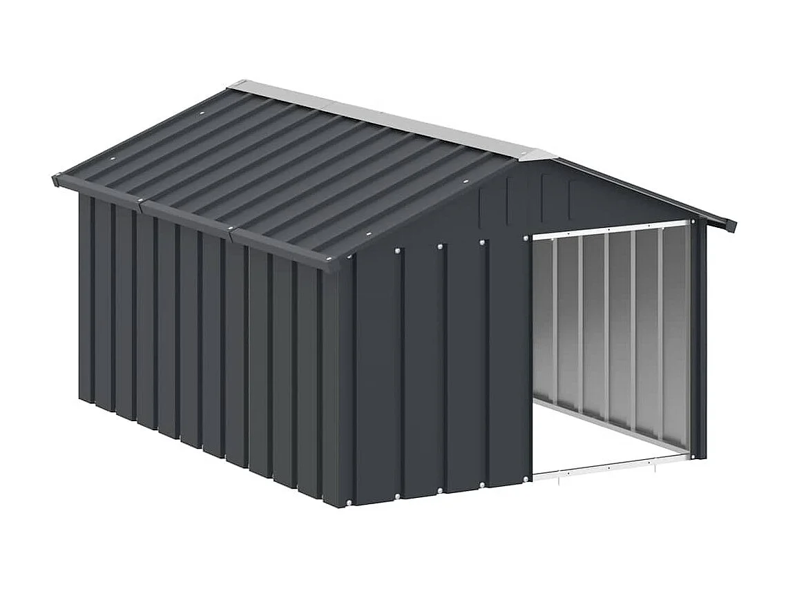 Niche pour chien Anthracite 116,5x153x81,5 cm Acier galvanisé