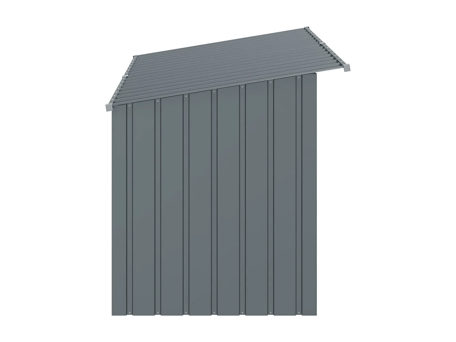 Caseta perros con tejado acero galvanizado gris 196x91x110 cm