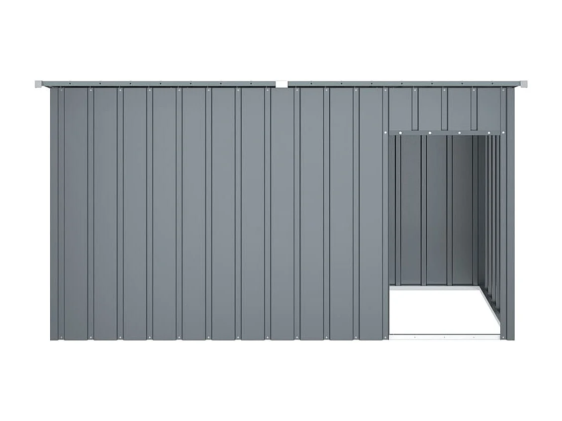Niche pour chien avec toit anthracite acier galvanisé
