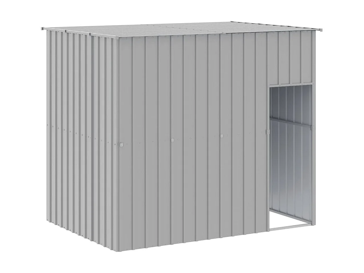 Niche pour chien avec cour gris clair 214x661x181 cm