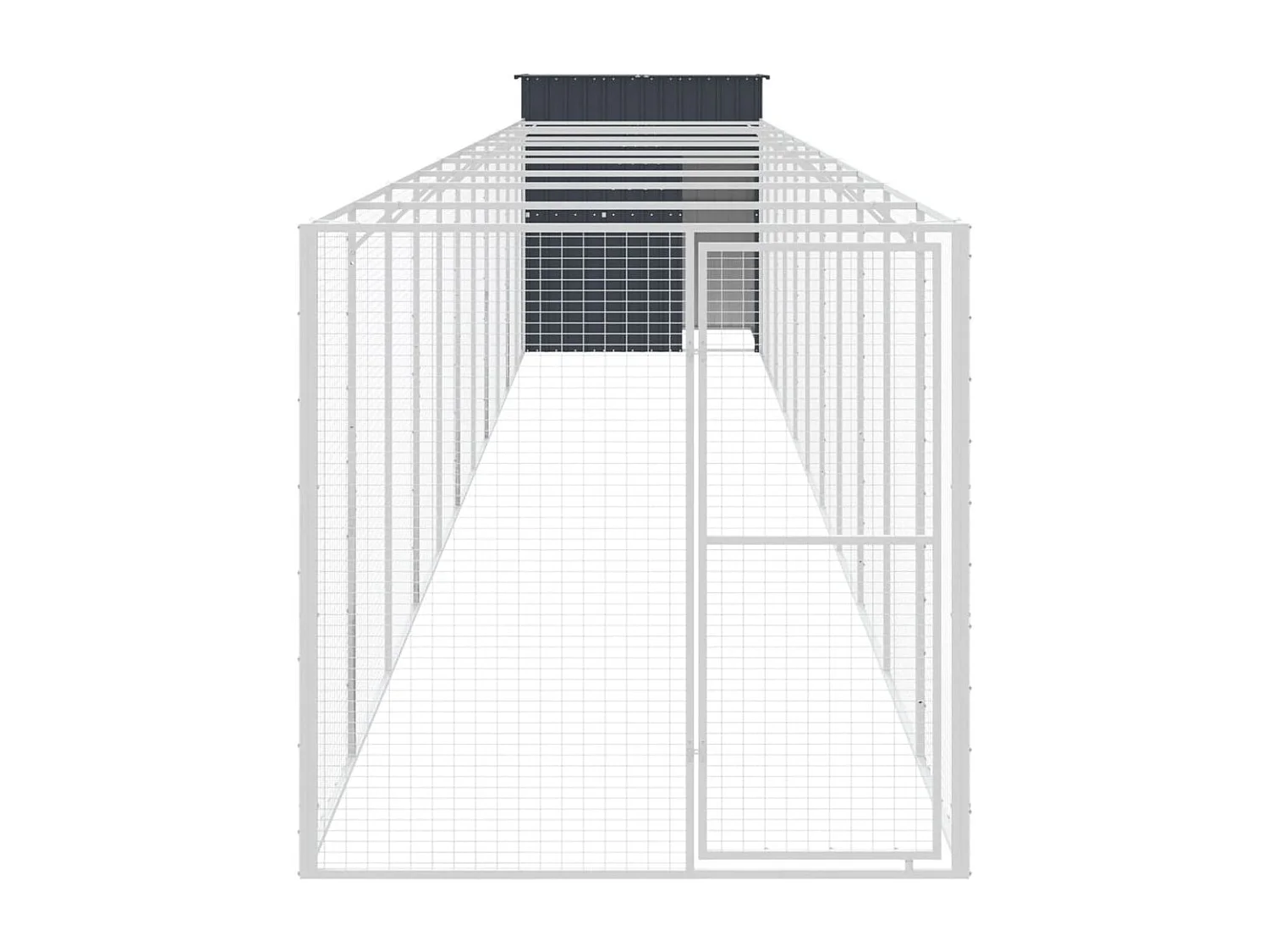 Niche pour chien avec cour anthracite 165x1271x181 cm