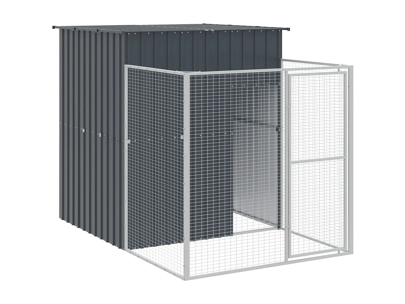 Niche pour chien avec cour anthracite 165x863x181 cm