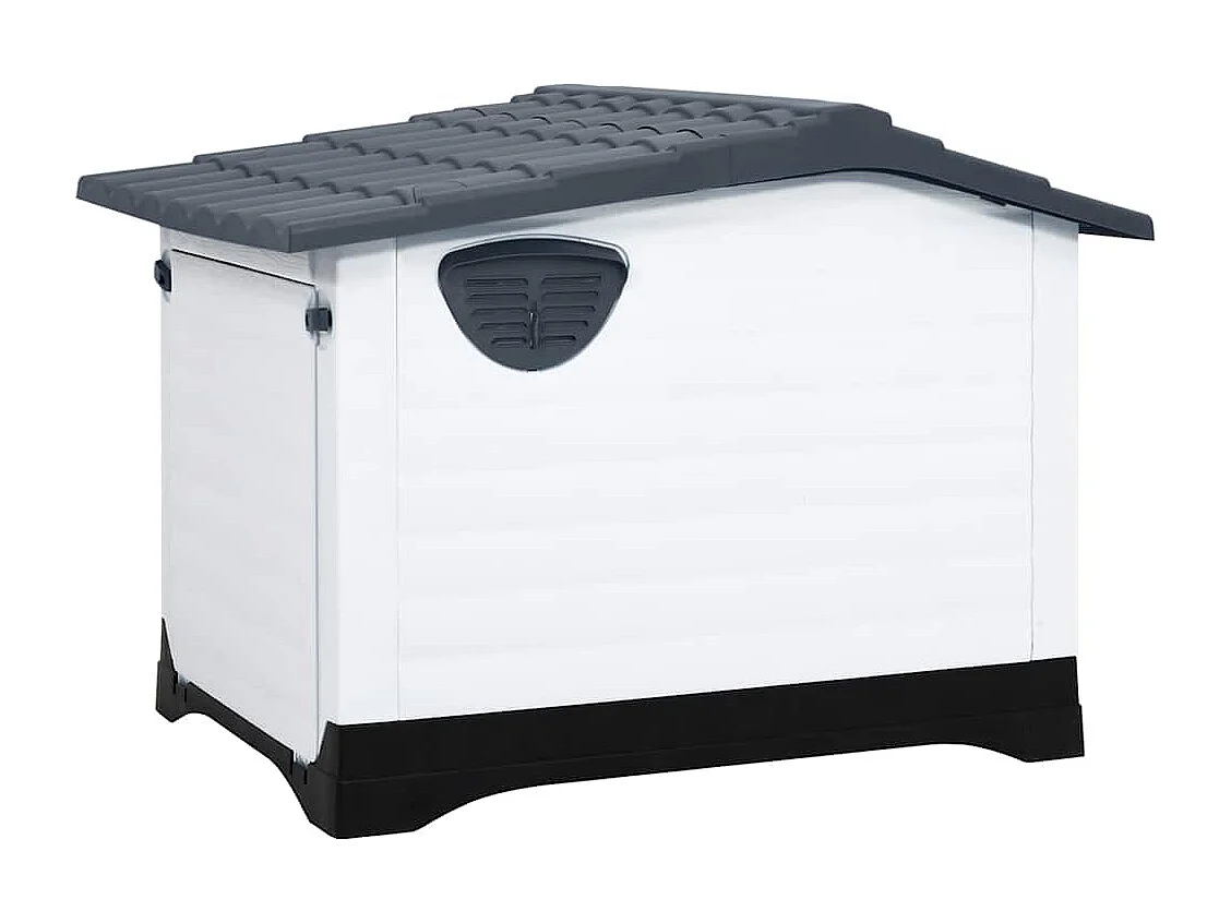 Casa para perro gris 90,5x68x66 cm polipropileno