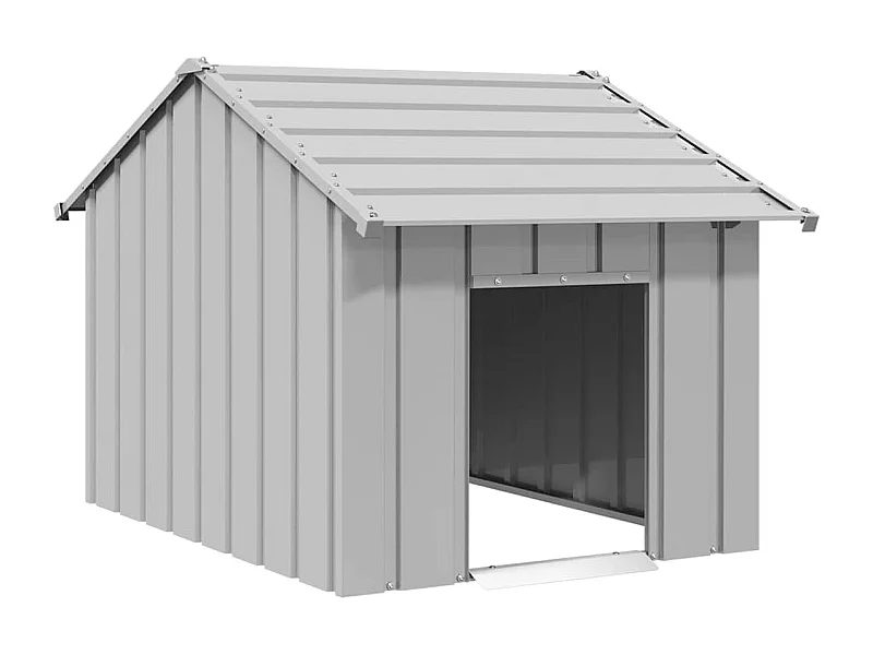 Caseta para perros con techo acero galvanizado 83x130x85 cm