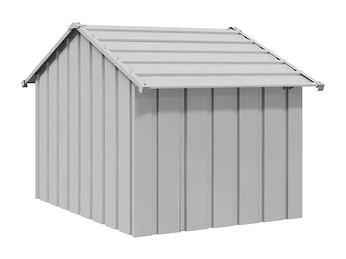 Caseta para perros con techo acero galvanizado 83x130x85 cm