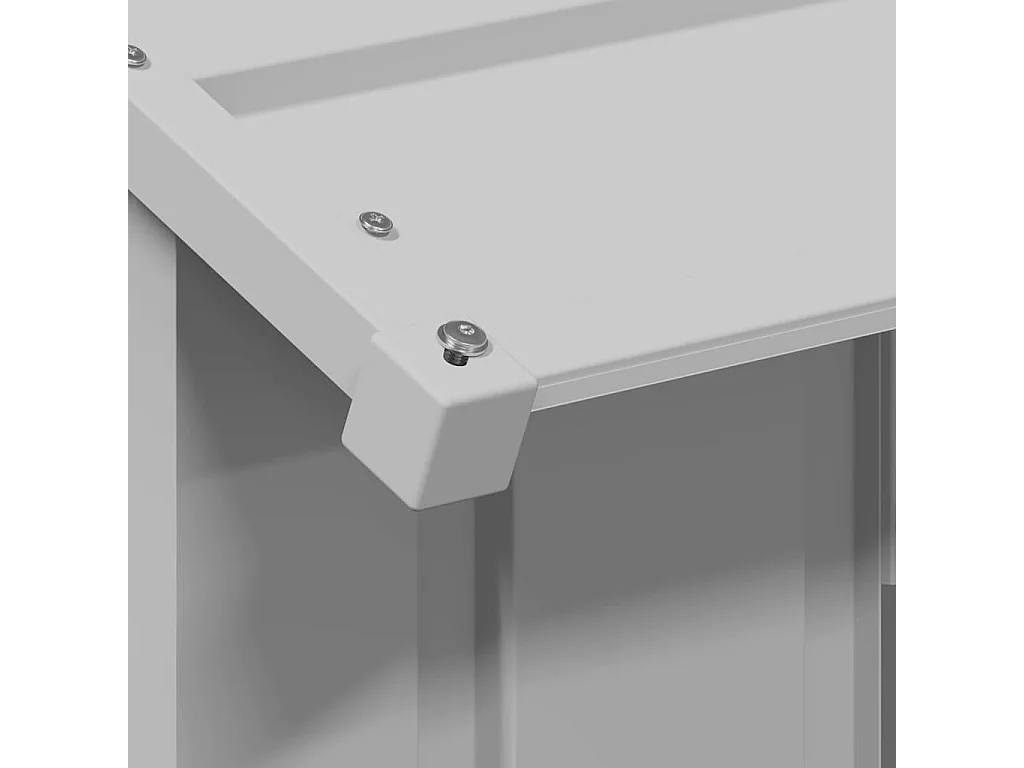 Caseta para perros con techo acero galvanizado 83x130x85 cm