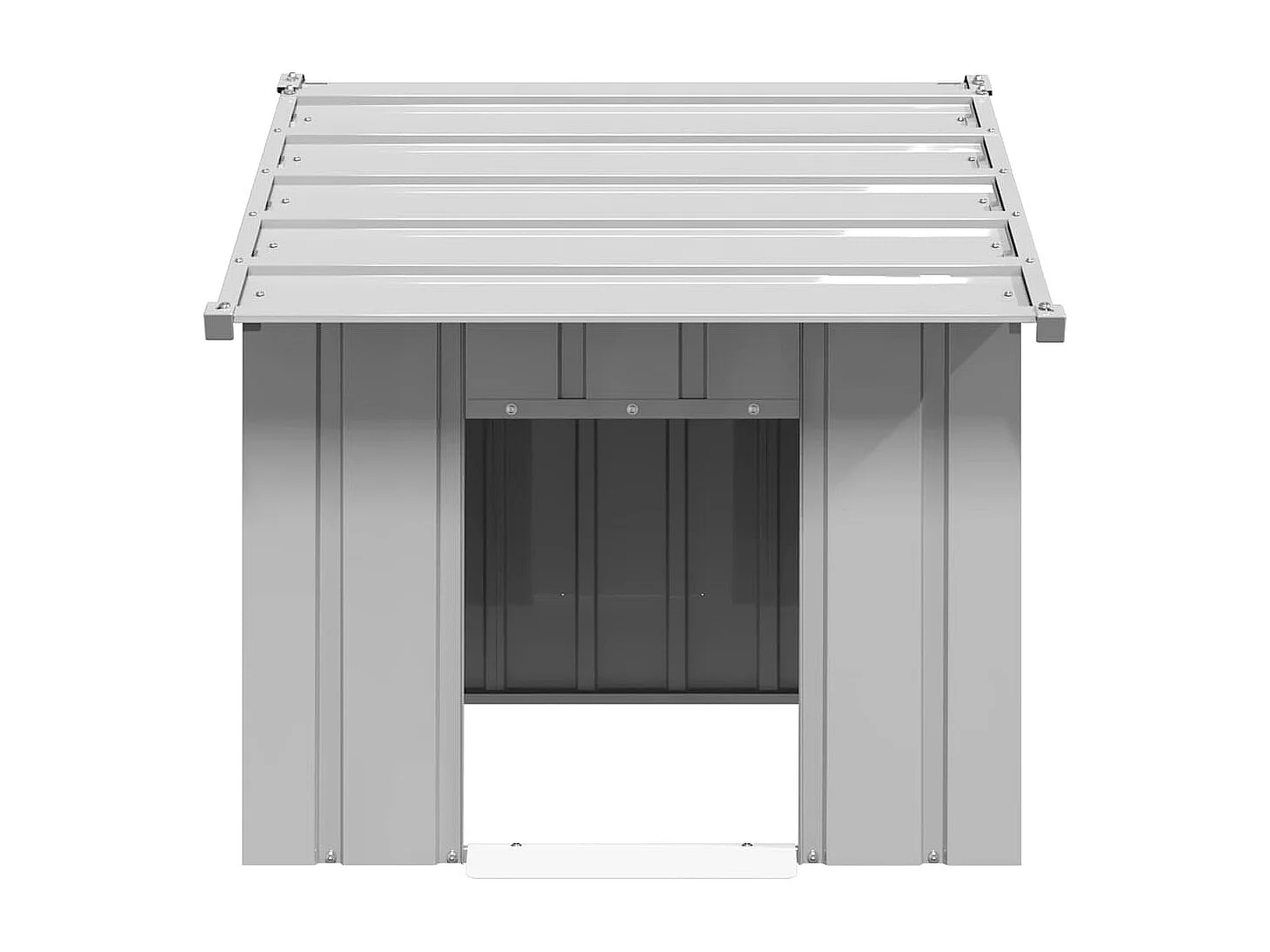 Niche pour chien avec toit noir 83x130x85 cm acier galvanisé