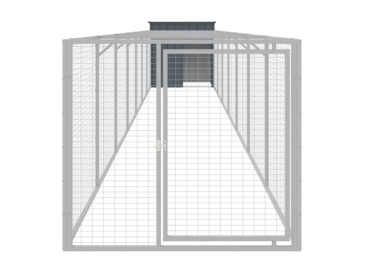 Niche pour chien avec cour anthracite 110x813x110 cm