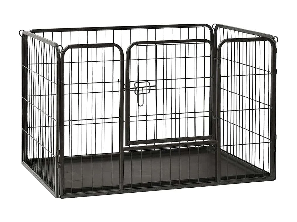 Parc pour chiots Acier 91,5x59x61 cm