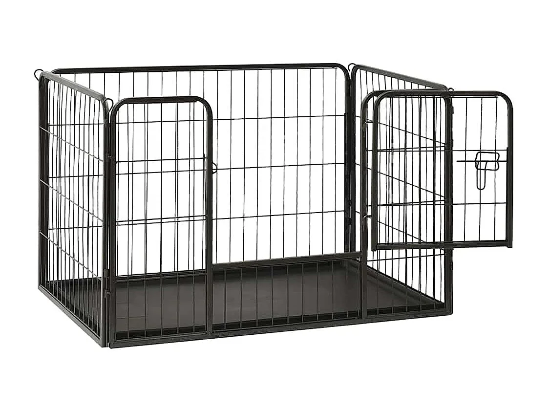 Parc pour chiots Acier 91,5x59x61 cm