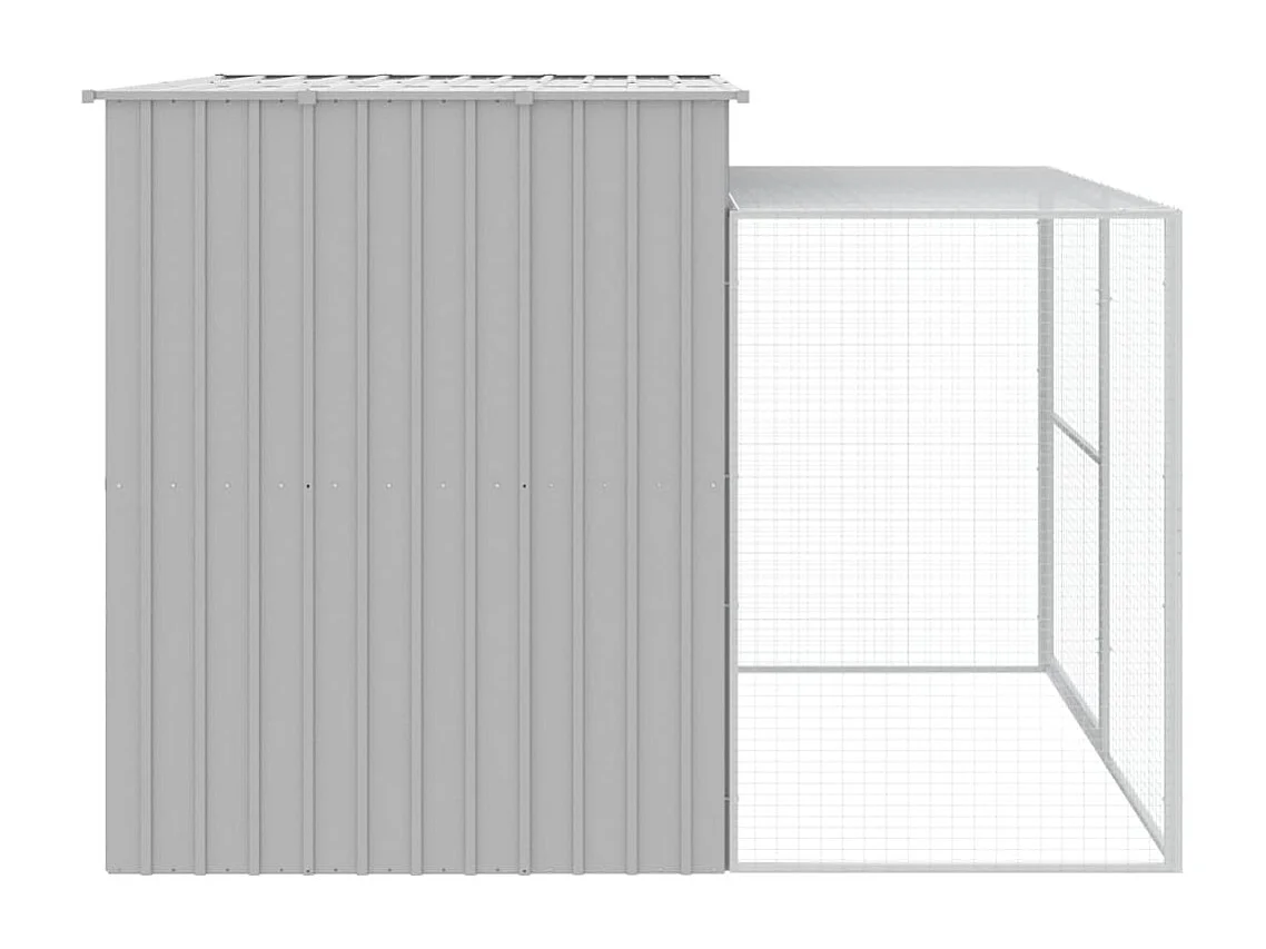 Niche pour chien avec cour gris clair 214x253x181 cm