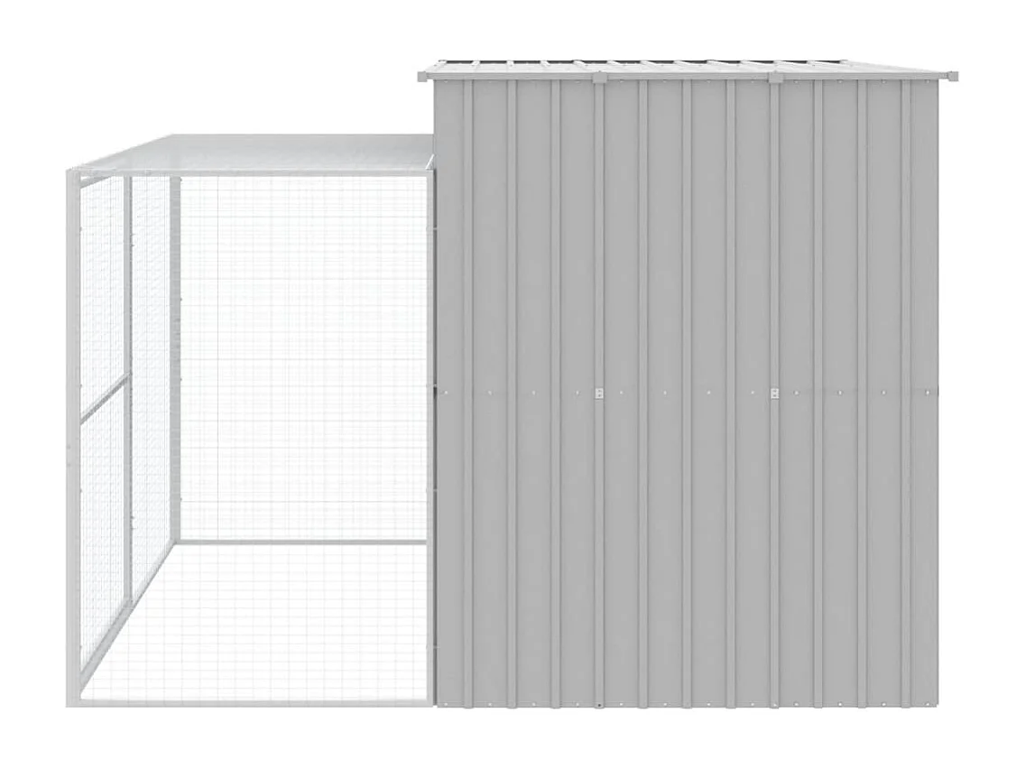 Niche pour chien avec cour gris clair 214x253x181 cm