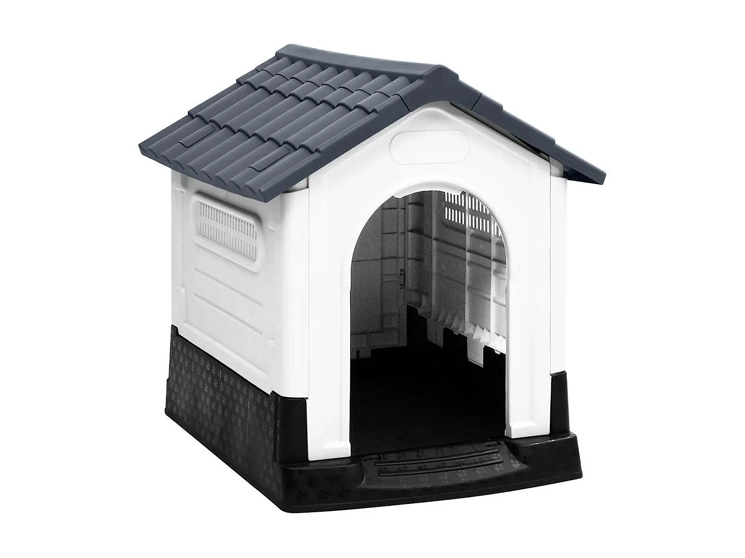 Casa para perro gris 57x68x66 cm polipropileno