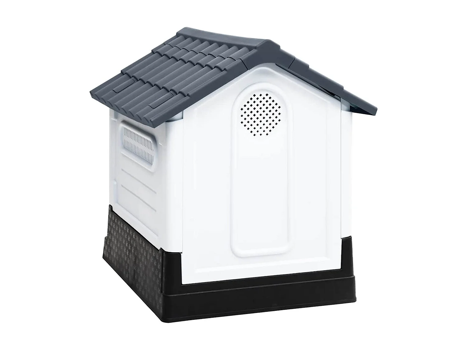 Casa para perro gris 57x68x66 cm polipropileno