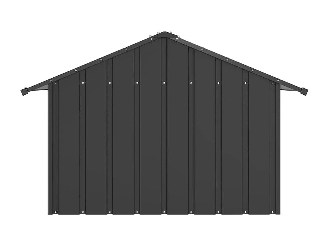 Caseta para perros con techo acero galvanizado 83x130x85 cm