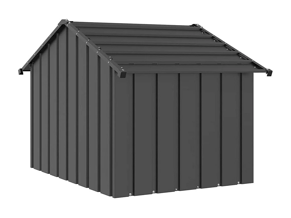 Caseta para perros con techo acero galvanizado 83x130x85 cm