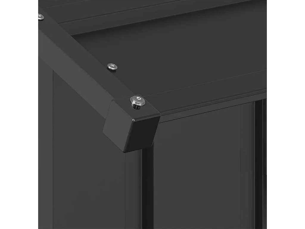 Caseta para perros con techo acero galvanizado 83x130x85 cm