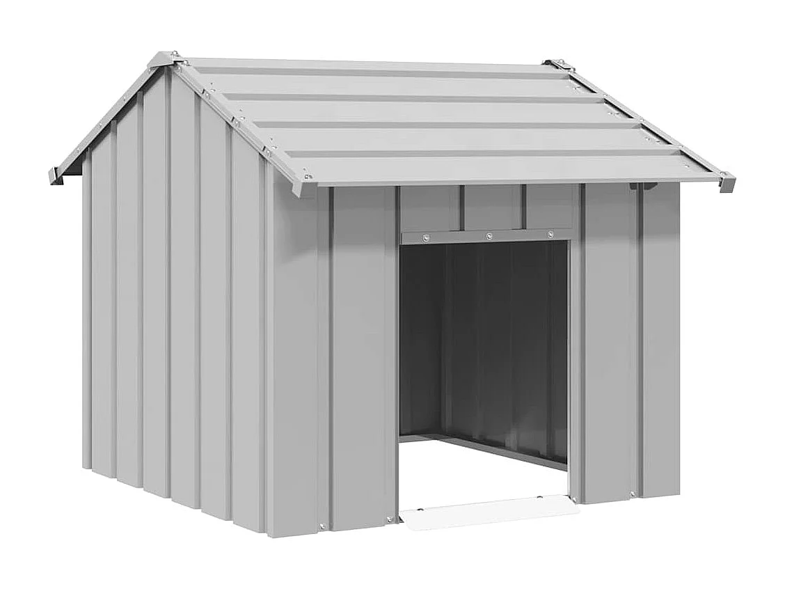 Caseta para perros con techo acero galvanizado 85x107x81 cm