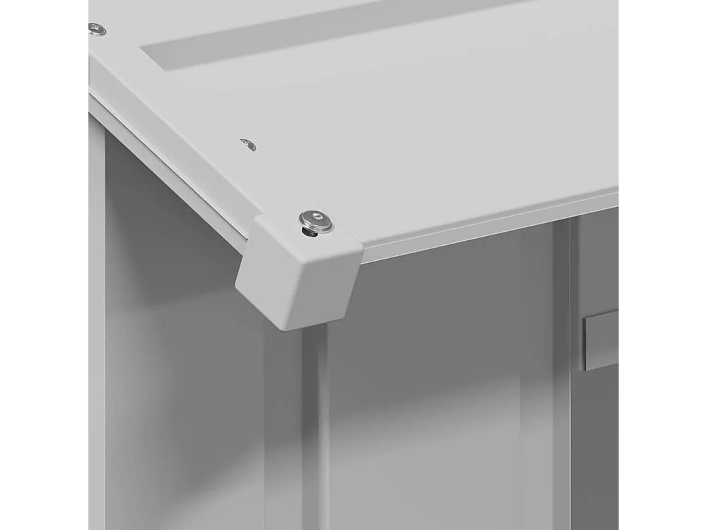 Caseta para perros con techo acero galvanizado 85x107x81 cm