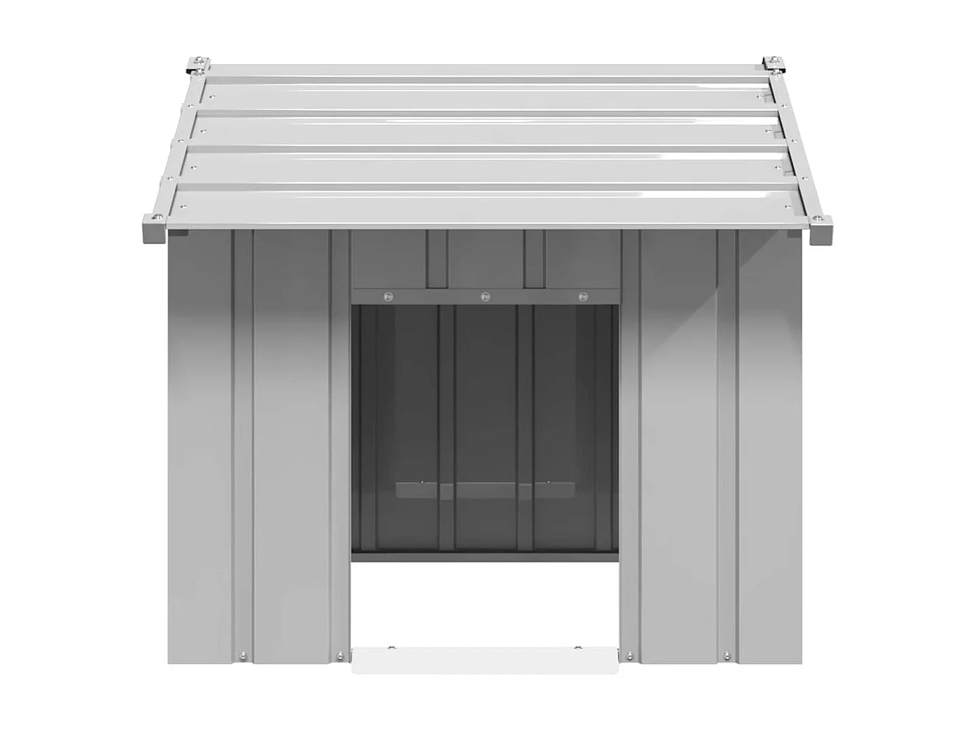 Niche pour chien avec toit noir 85x107x81 cm acier galvanisé