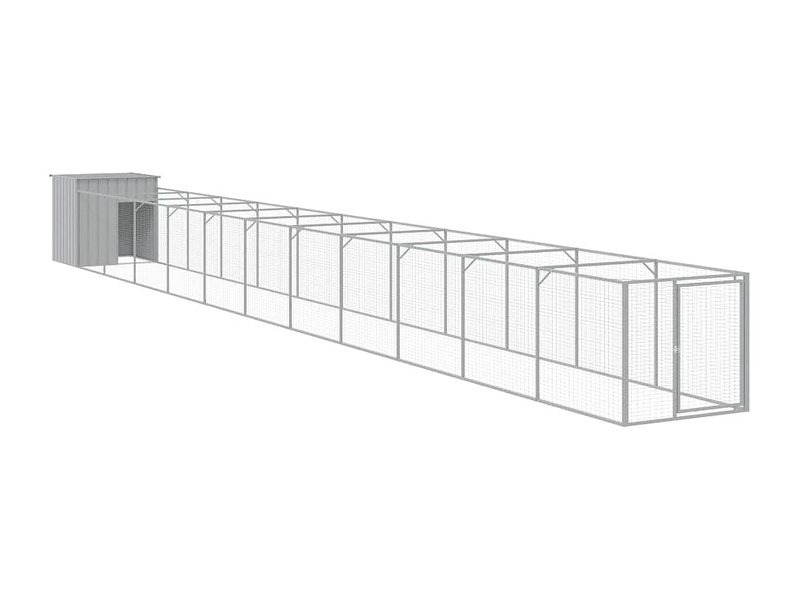 Niche pour chien avec cour gris clair 110x1221x110 cm