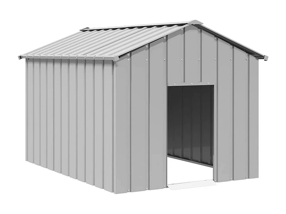 Caseta para perros con techo acero galvanizado 113x153x101 cm
