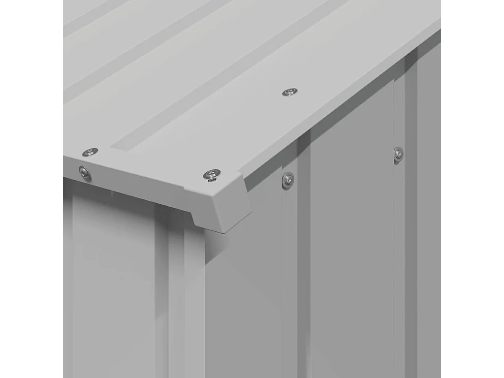 Caseta para perros con techo acero galvanizado 113x153x101 cm