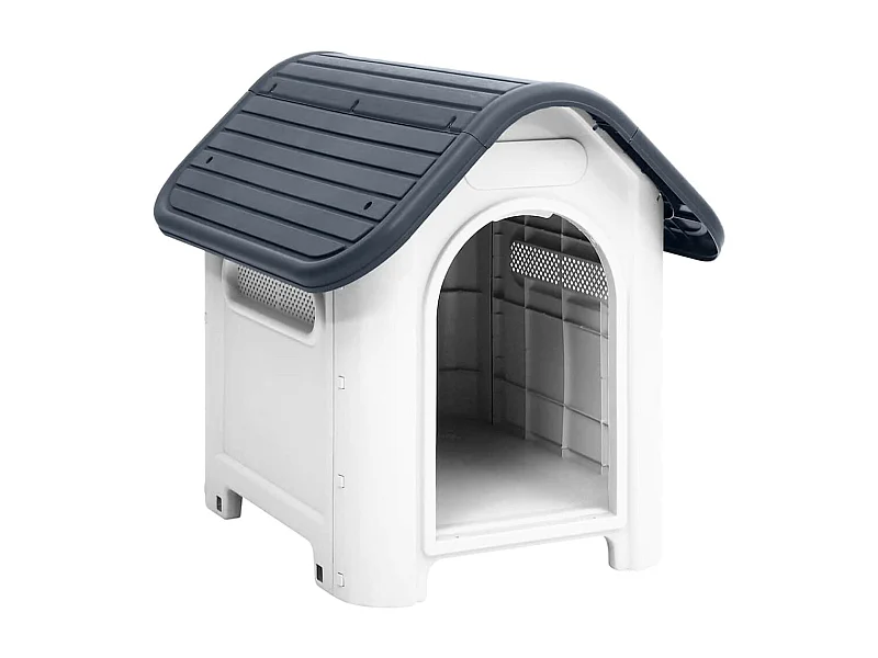 Casa para perro gris 59x75x66 cm polipropileno