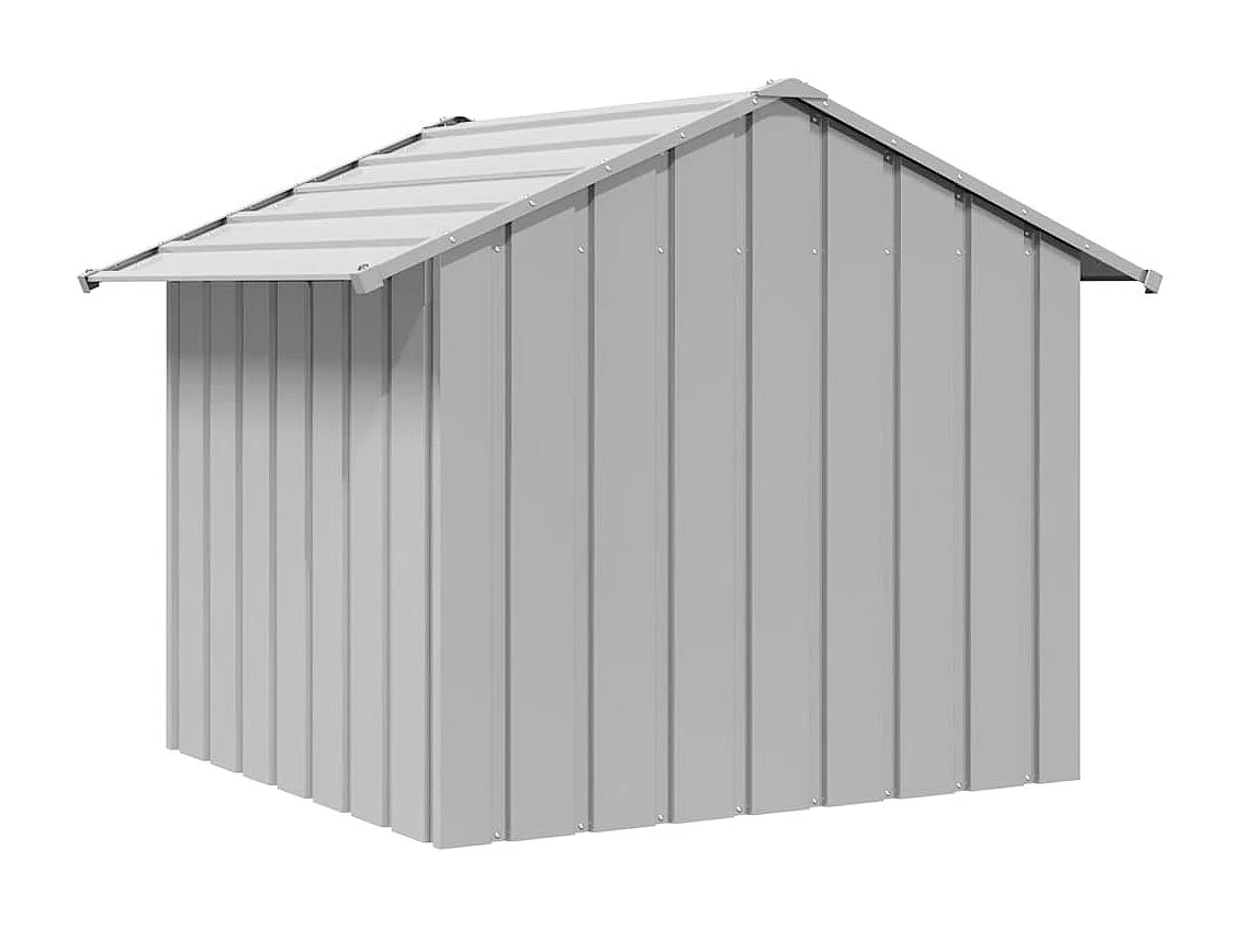 Caseta para perros con techo acero galvanizado 131x101x102 cm